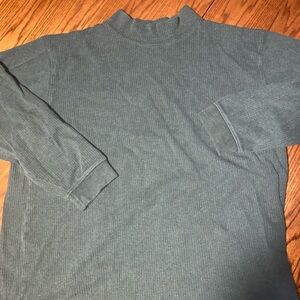 Dark green turtle neck